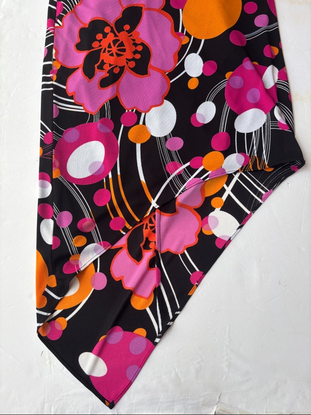 90’s Vintage David Meister Halter Dress Designer Retro Y2K Asymmetrical Midi - Picture 12 of 17